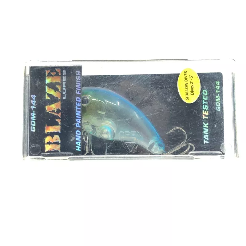 Blaze Shallow Diver Transparent with Blue Back Hand Painted