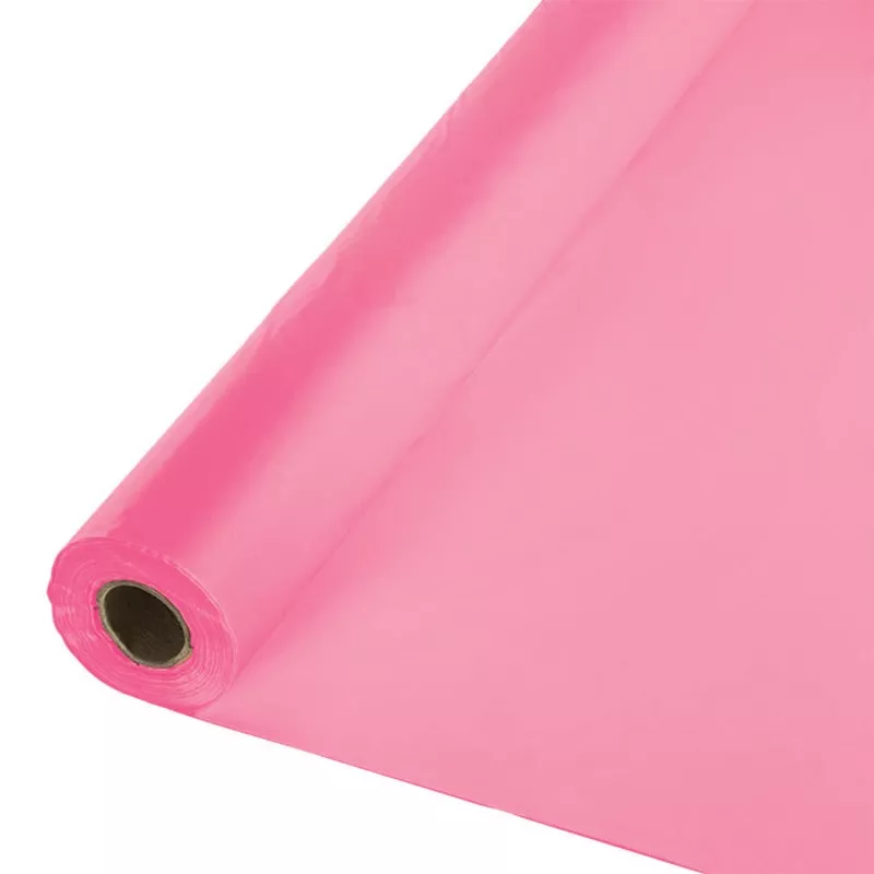Candy Pink Plastic Banquet Table Roll 100 ft x 40 inch