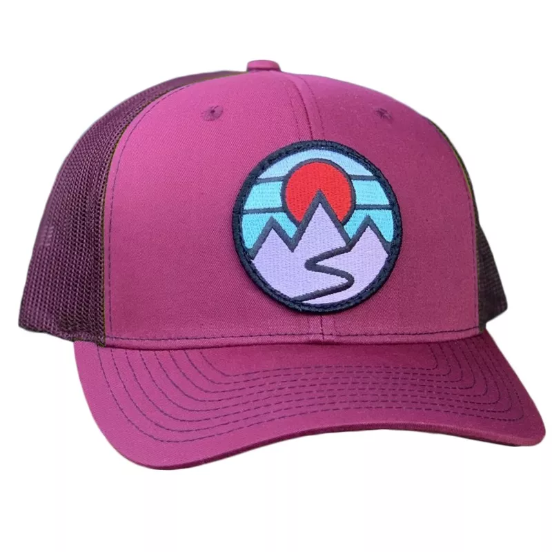 Curved Brim Trucker w/ Mountains