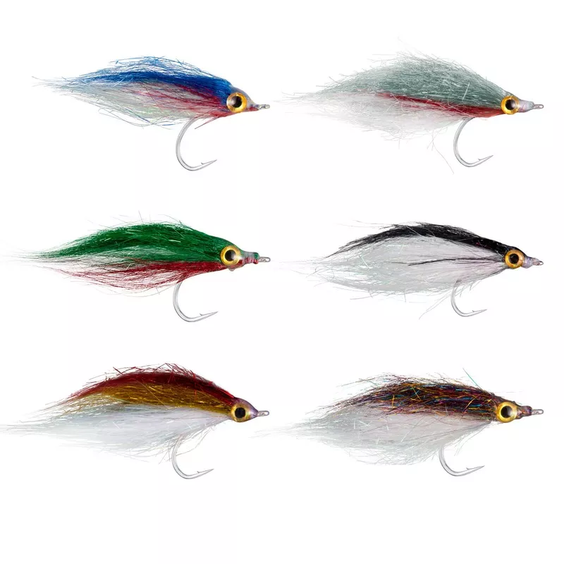 Dr.Fish 6pcs Wounded Minnow Fly Ice Dub