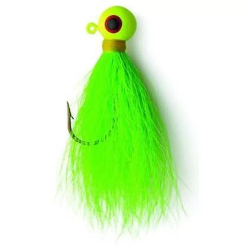Eagle Claw Bucktail Jig QTY 4 Chartreuse