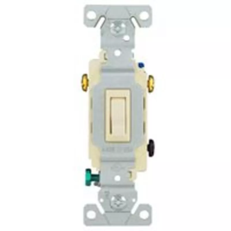 Eaton Wiring Devices 1303-7LA Series Toggle Switch, Light Almond, 15A, 120V