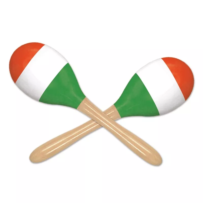 Fiesta Red, White & Green Maracas