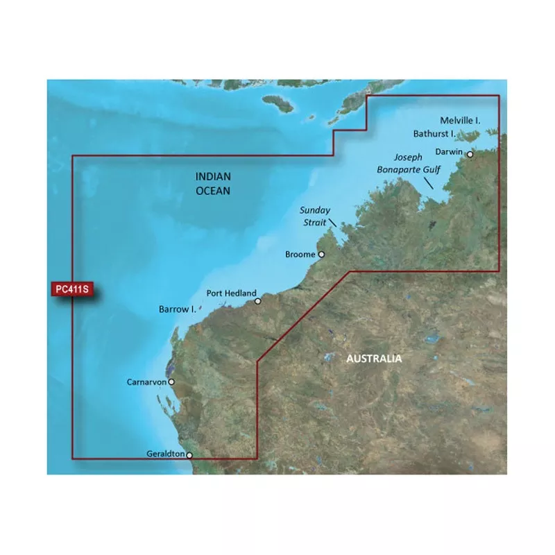 Garmin BlueChart g2 HD - HXPC411S - Geraldton To Darwin - microSD-SD