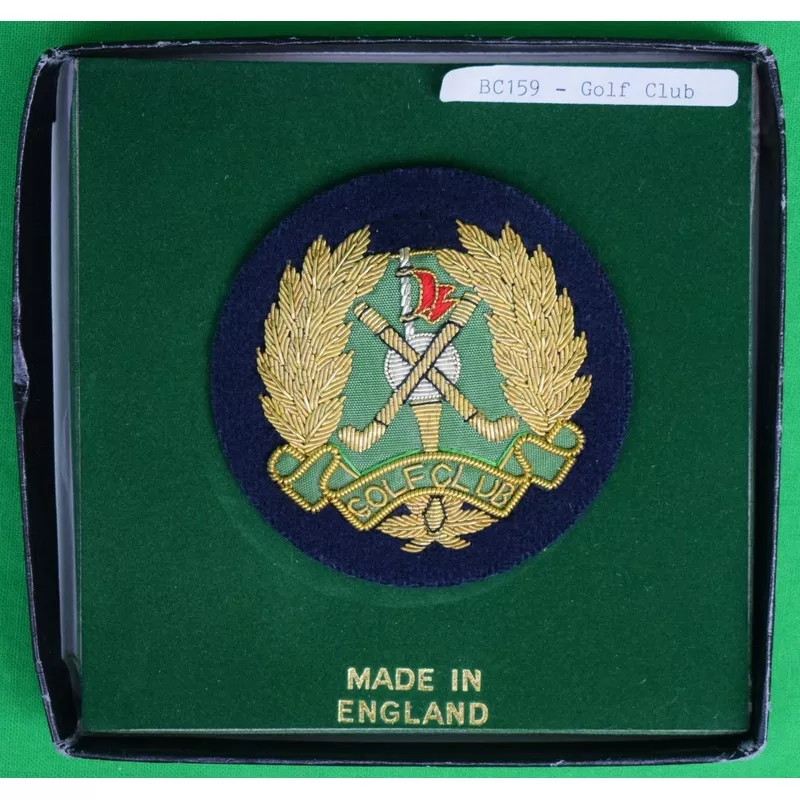"Golf Club Navy Felt w/ Bullion Blazer Badge" (New w/ Box)