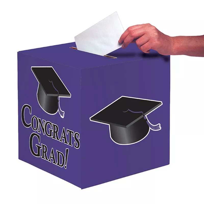 Graduation Card Boxes Purple (6 per Case)