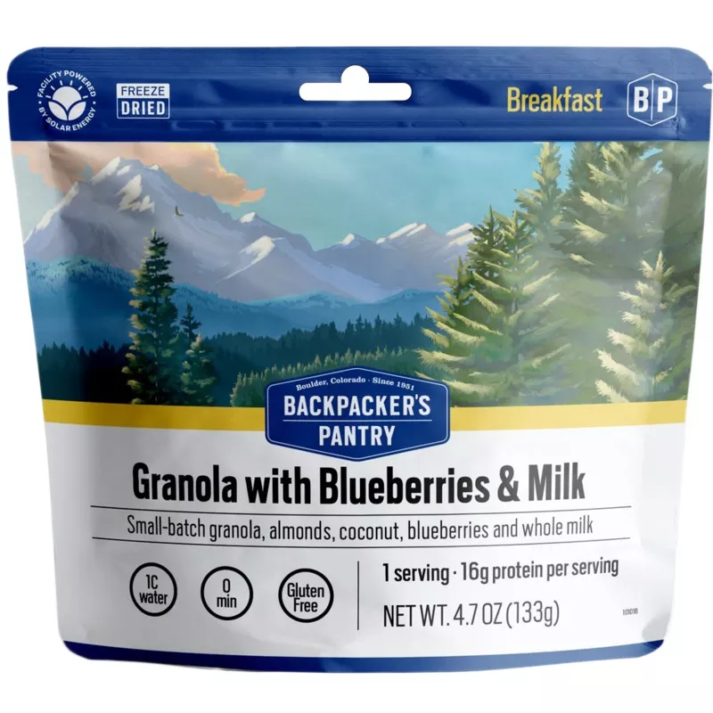 Granola with Blueberries, Almonds & Milk (1 Serving)