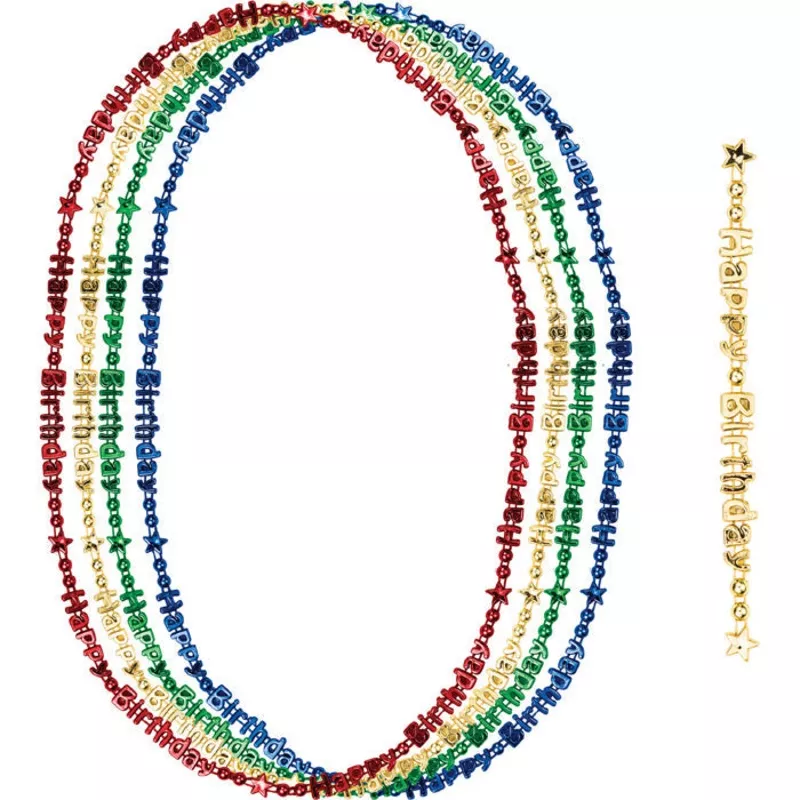Happy Birthday Necklaces (48 per Case)