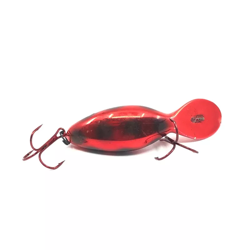 Heddon Tadpolly Chrome Red with Black Spots
