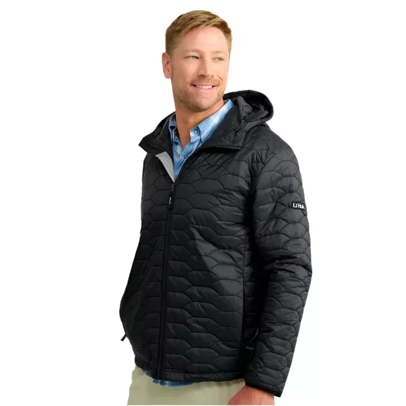 Huk Scale Hooded Jacket – Black