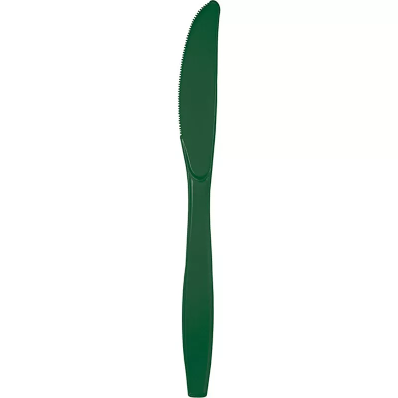 Hunter Green Plastic Knives (288 per Case)