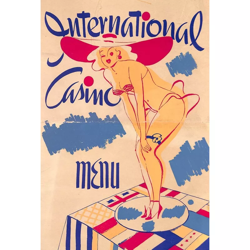 "International Casino Menu" 1938