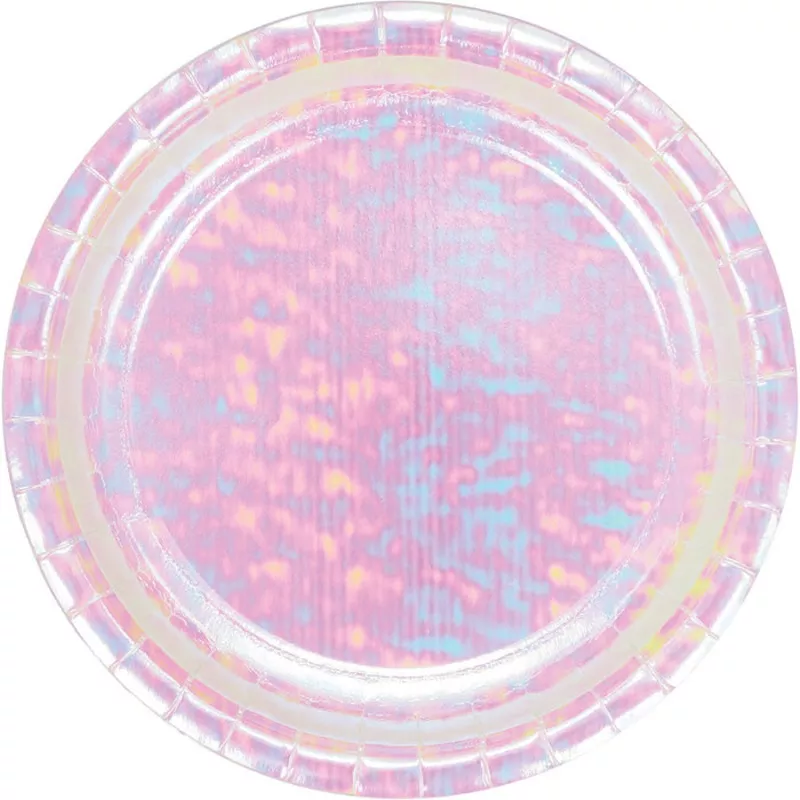 Iridescent Party Paper Dinner Plates (96 per Case)