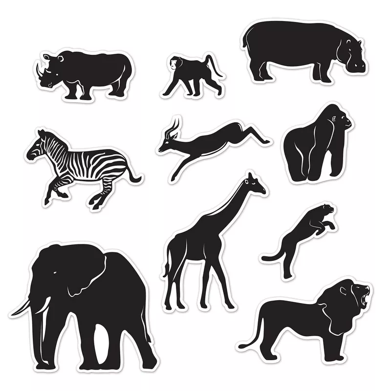 Jungle Animal Party Silhouettes