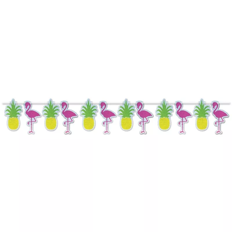 Luau Party Flamingo & Pineapple Streamer