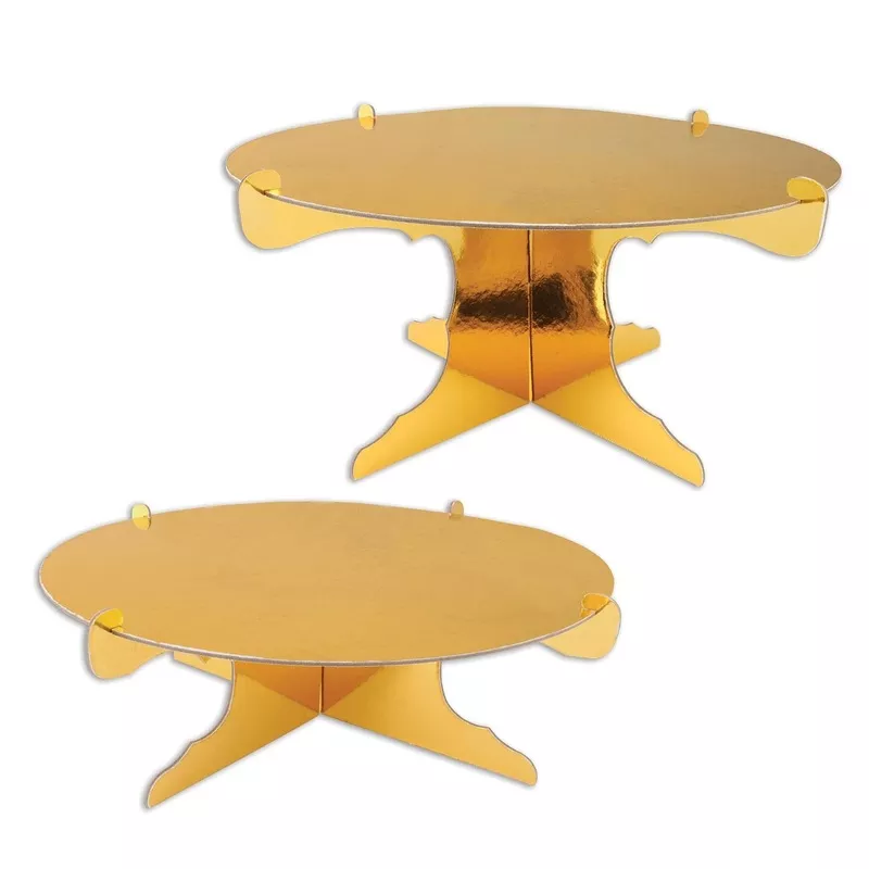 Metallic Party Cake Stands – Gold