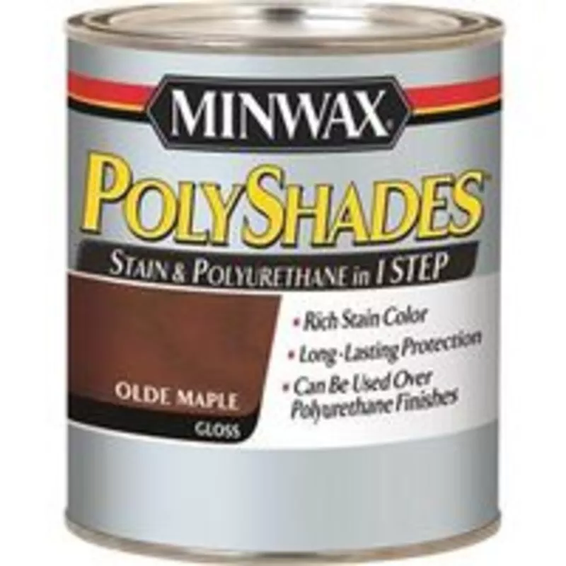 Minwax Waterbased Polyurethane Stain, Gloss, Olde Maple, 0.5 pt Can