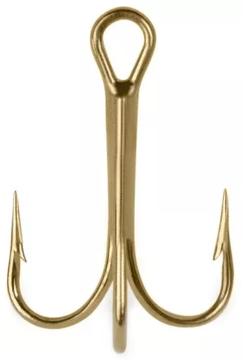 Mustad 35518 Gold Treble Hook – Size 12