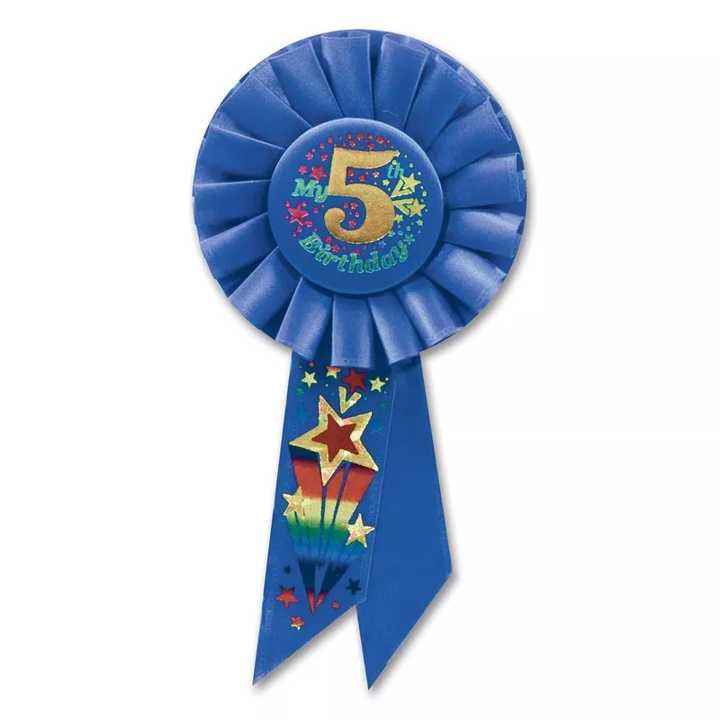 My 5th Birthday Rosette – blue