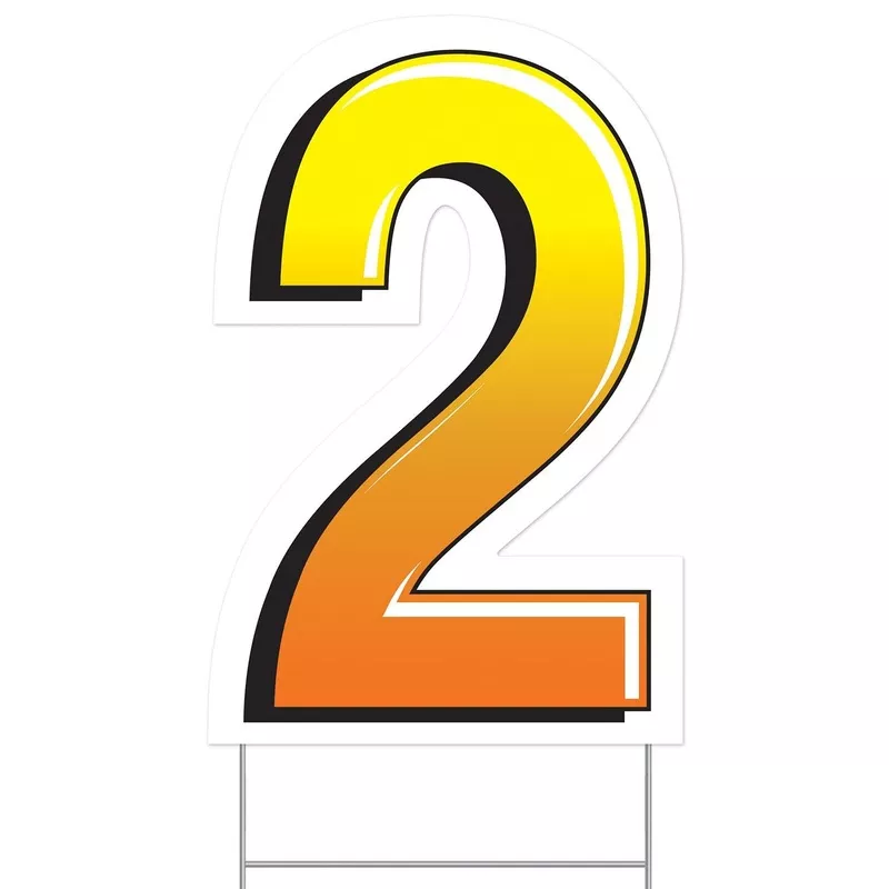 Plastic 2 Party Yard Sign