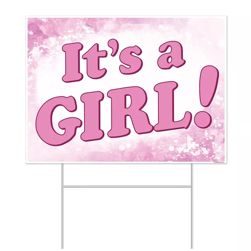 Plastic It’s A Girl! Yard Sign