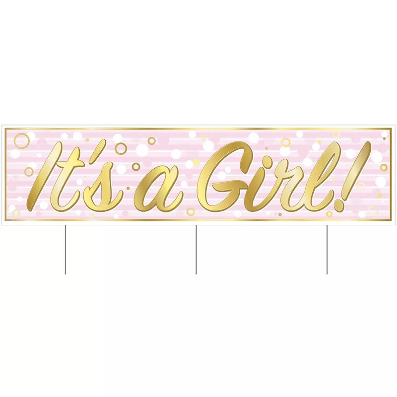 Plastic Jumbo It’s A Girl! Yard Sign