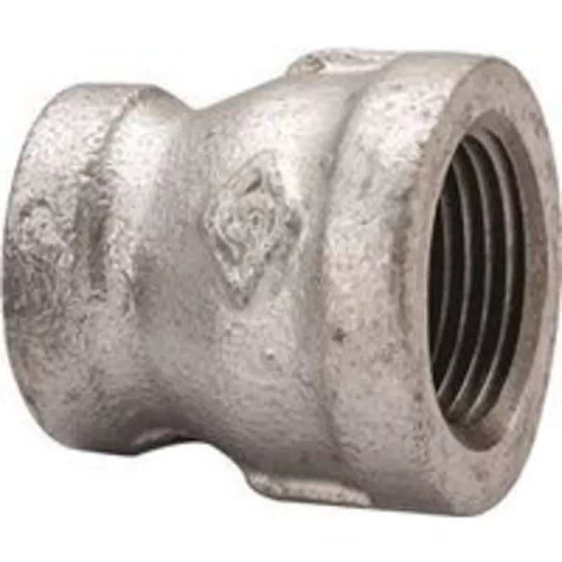 ProSource Reducing Pipe Coupling, 2" x 1-1/2", Threaded, Malleable Steel (24-2X11/2G)