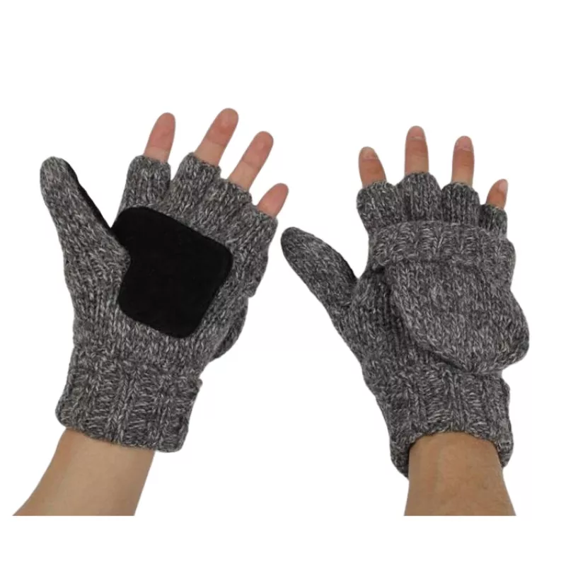 Ragg Wool Flip Mitten Gloves JC18148863