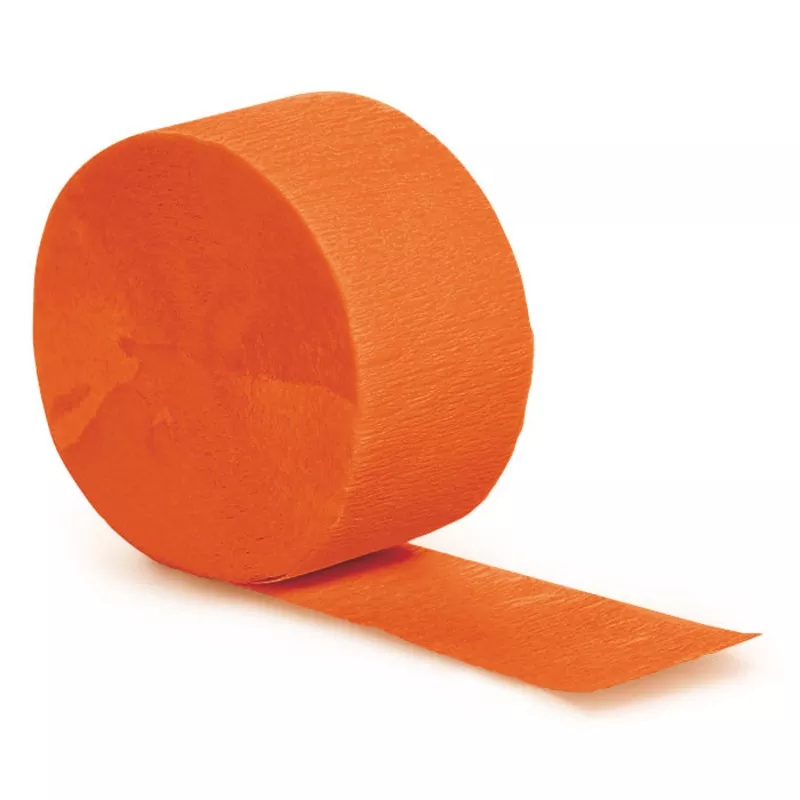 Sunkissed Orange Crepe Streamer 81 ft (12 per Case)