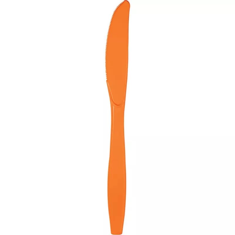 Sunkissed Orange Plastic Knives (288 per Case)