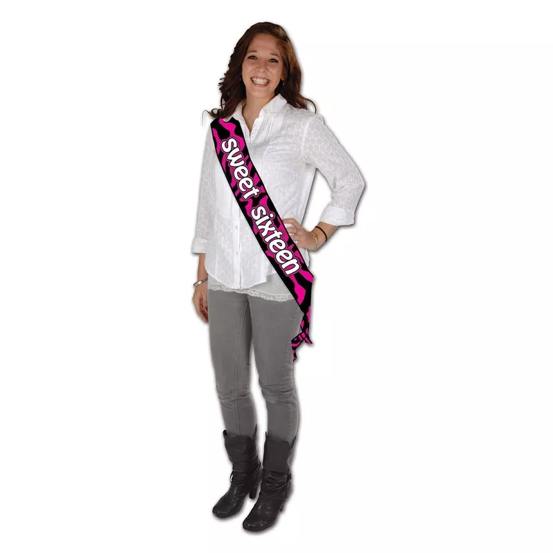 Sweet Sixteen Satin Sash