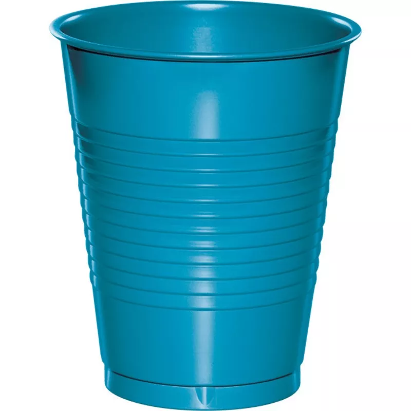 Turquoise 16 oz Plastic Cups (240 per Case)