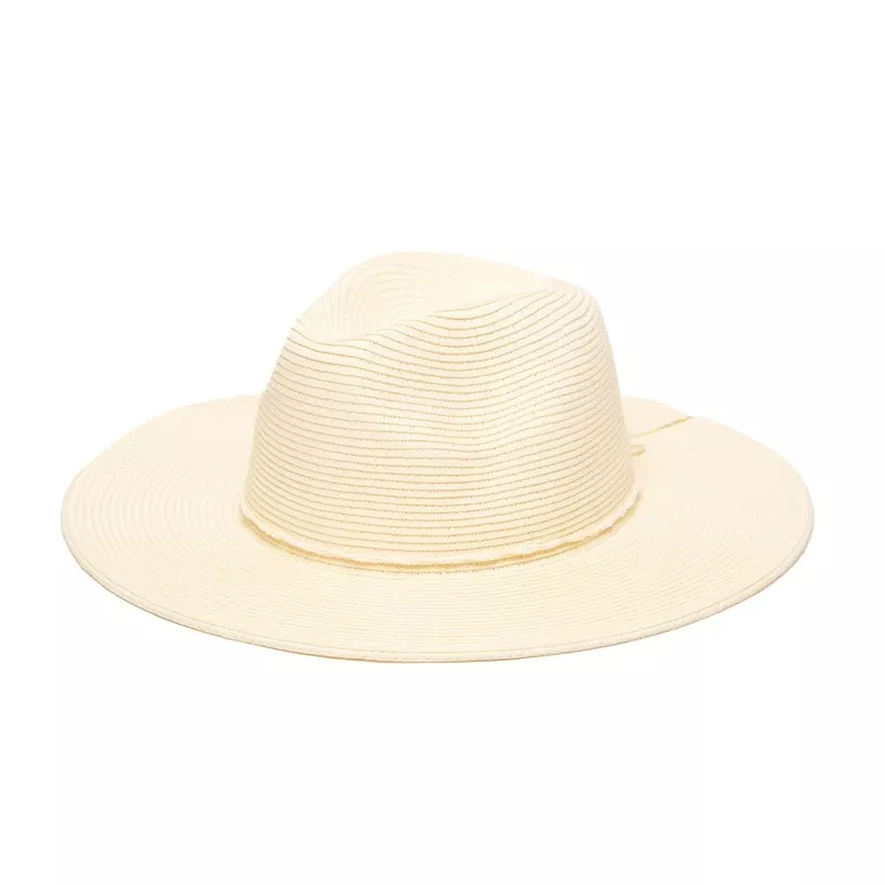 Water Repellent Solid Fedora Ivory