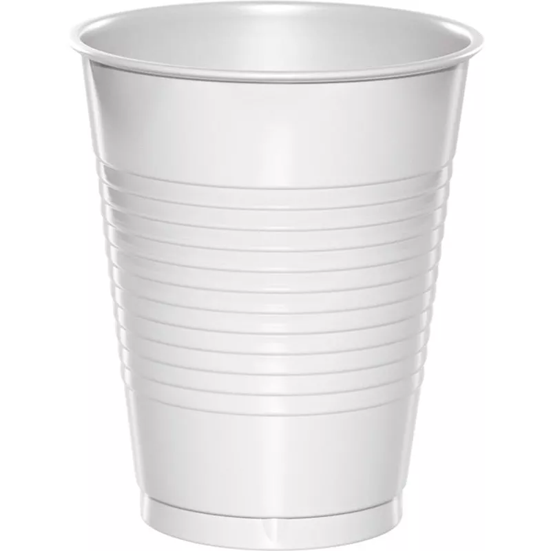 White 16 oz Plastic Cups (240 per Case)