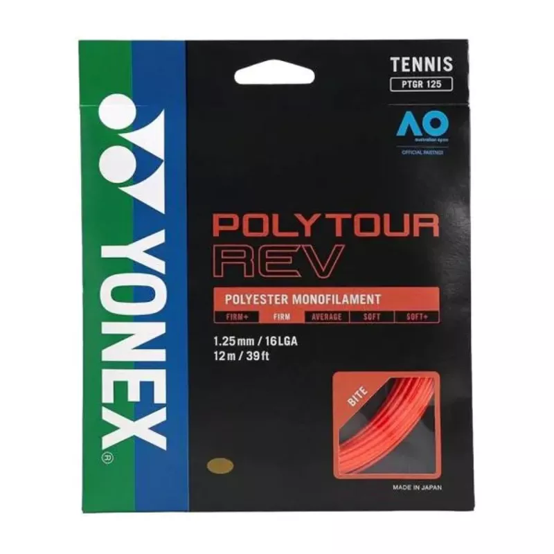 Yonex Poly Tour Rev Tennis String (Bright Orange)
