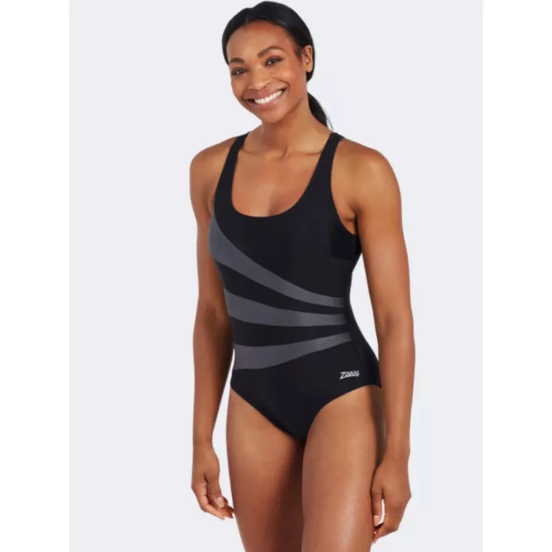 Zoggs Sandon Scoopback Women Swim Monokini Black