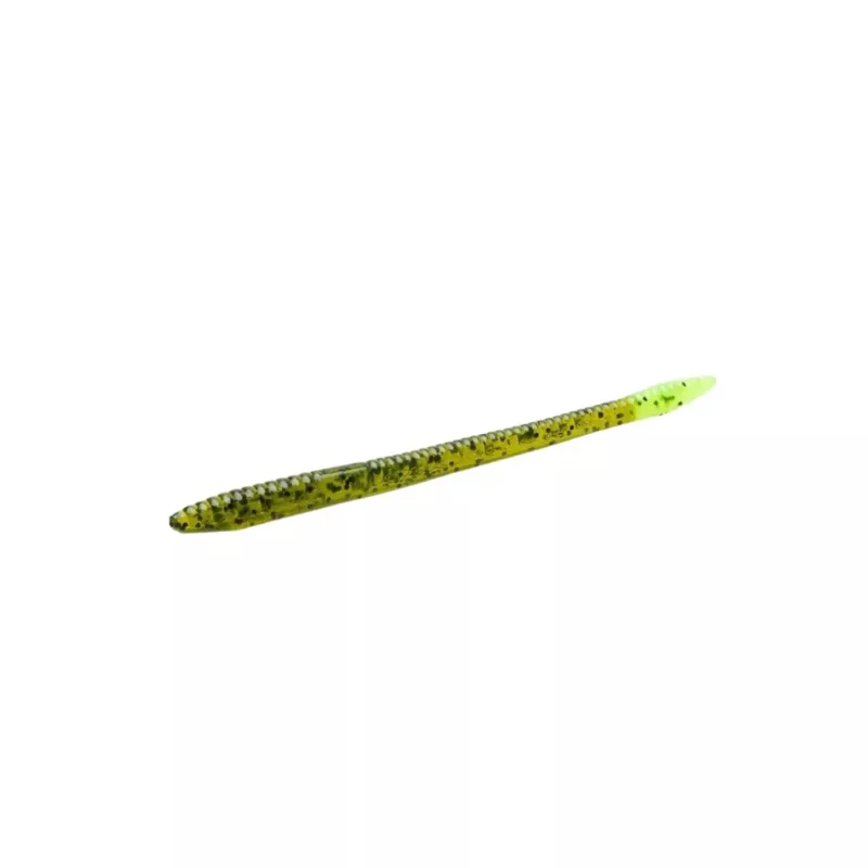 Zoom Super Salt Plus Finesse Worm 4.5" Qty 20 Watermelon Chartreuse