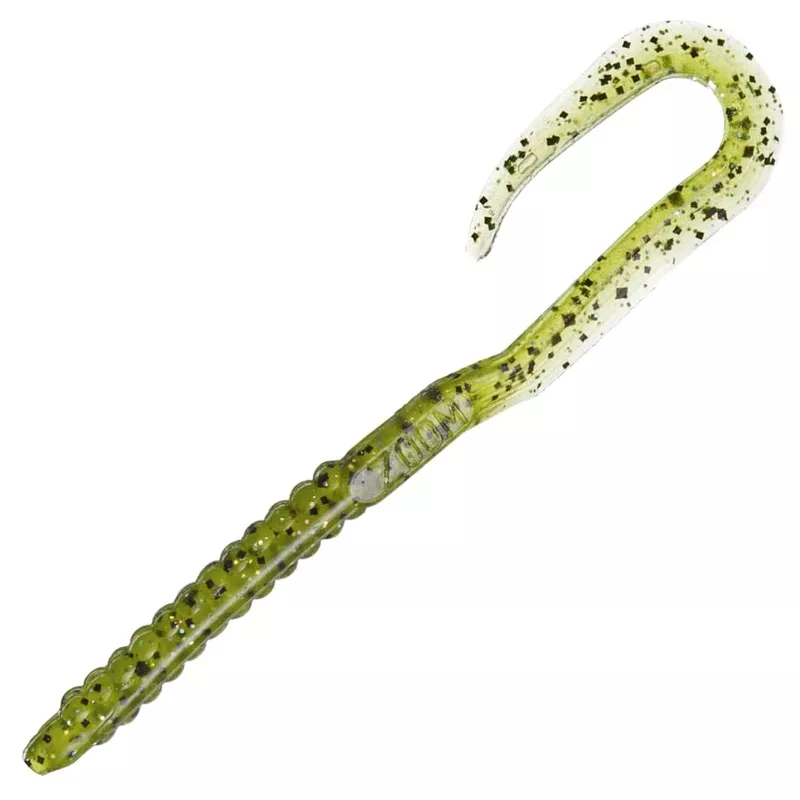 Zoom U-Tale Worm 6-3/4" Qty 20 Chartreuse Pepper